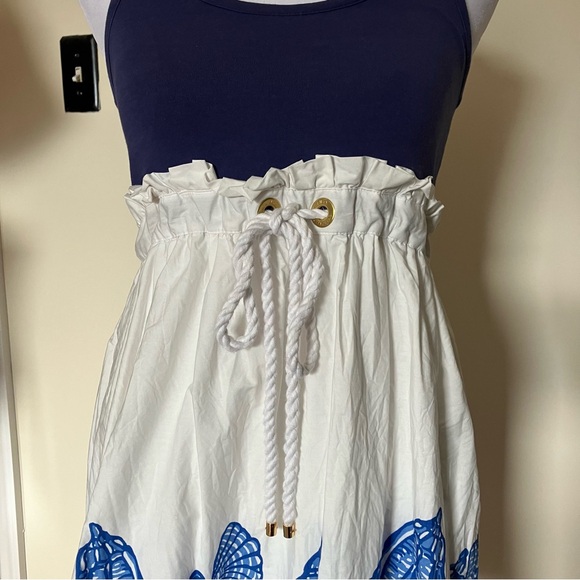 Lilly Pulitzer Blue & White Seashell Preppy Summer Dress size XS - Picture 5 of 7